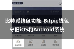 比特派钱包功能 Bitpie钱包守旧iOS和Android系统